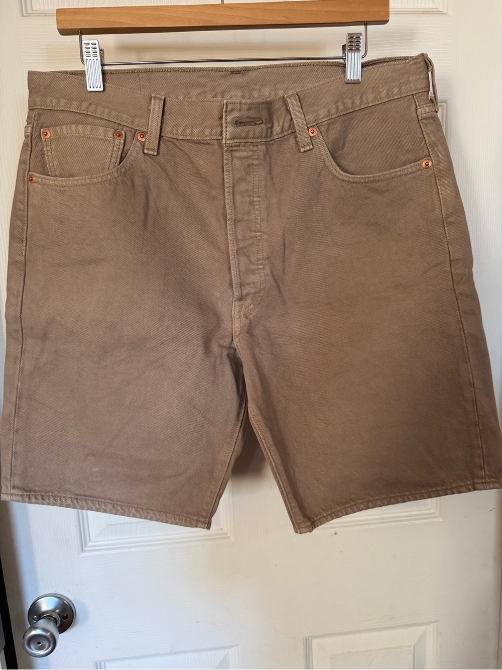 Men's Classic Casual 501 Levi Jortsin Brown - Comfortable Everyday Style Size:34